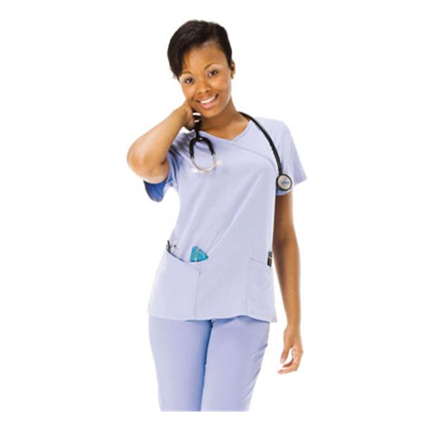 Shirt Scrub Urbane 9577 Sophie Crossover Womens X-Small Ceil Blue Ea